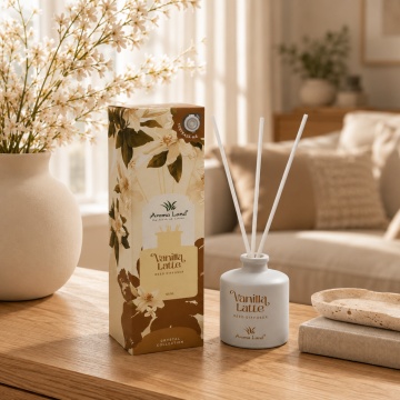 Reed diffuser - difuzor de parfum Vanilla Latte, Aroma Land, 100ml - Img 2