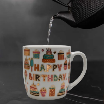 Set cana aniversara ceramica pentru ceai