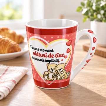 Cană ceramică Happy Valentine's, 300 ml - Img 7