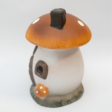 Candela ciuperca din ceramica cu led, 18cm - Img 4
