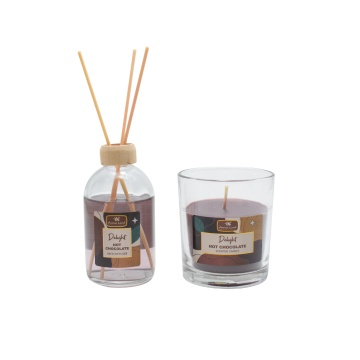 Delight - Set Reed Diffuser & lumânare parfumată, Ciocolata Calda, Aroma Land - Img 9