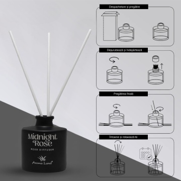utilizare reed diffuser midnight rose