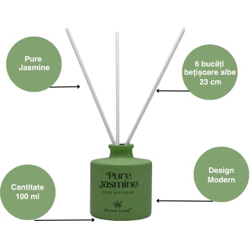 caracteristici reed diffuser pure jasmine