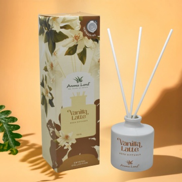 Reed diffuser - difuzor de parfum Vanilla Latte, Aroma Land, 100ml