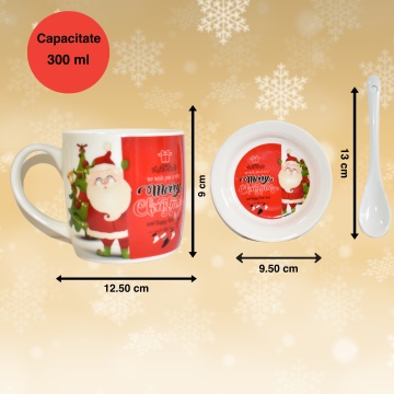 Set 2 Căni Santa Claus, 300 ml - Img 6