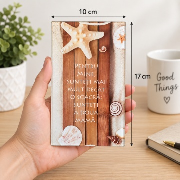 Tablou decorativ sticla cu mesaj pentru soacră, 10x17 cm - Img 2