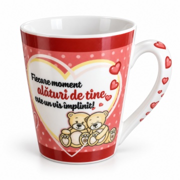 Cană ceramică Happy Valentine's, 300 ml - Img 4