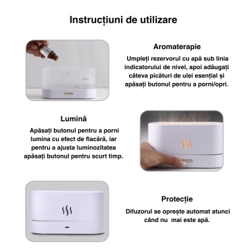 utilizare difuzor ultrasonic Flame