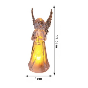 Figurină Înger Decorativ cu LED, Lumină Caldă, Acril transparent, 4x11.50 cm - Img 11