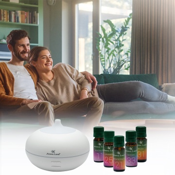 Set cadou aromaterapie Family Confort, Aroma Land, Difuzor + 5 uleiuri