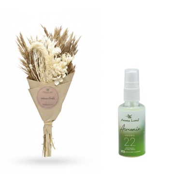 Set Mini Bouquet Natur cu spray cameră Iasomie