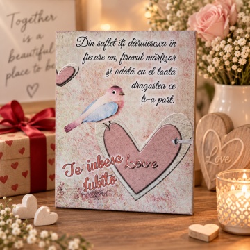 Tablou decorativ Love Story, 15x20 cm - Img 6