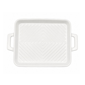 Tava ceramica pentru servire si copt, alba, 25,7 × 17,8 cm - Img 2