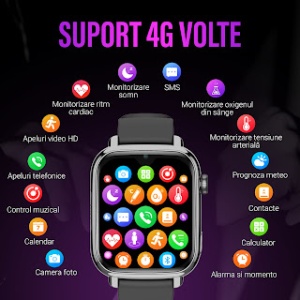 Ceas smartwatch copii GPS 4G, Google play, ChatGPT, Whatsapp, Tiktok, Instagram, Youtube, Facebook, camera HD, Wingereich ™, localizare GPS, telefon, apel video - D-023 - Img 4