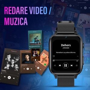Ceas smartwatch copii GPS 4G, Whatsapp, Youtube, camera HD, Wingereich ™, localizare GPS, telefon, apel video HD, WIFI, bluetooth, apa IP67, Android, IOS, SOS, monitorizare spion, negru - Img 5