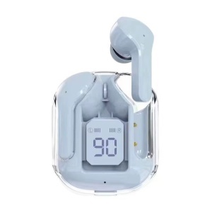 Wingereich W31 TWS – Căști Wireless True Wireless Stereo (TWS) cu design transparent, Bluetooth 5.3, Mod Gaming low-latency, LED display baterie, rezistență IPX5, culoare albastru, D-0104