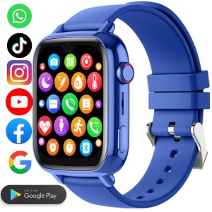 Ceas smartwatch copii GPS 4G, Google play, ChatGPT, Whatsapp, Tiktok, Instagram, Youtube, Facebook, camera HD, Wingereich ™, localizare GPS, telefon, apel video - D-022