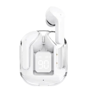 Wingereich W31 TWS – Căști Wireless True Wireless Stereo (TWS) cu design transparent, Bluetooth 5.3, Mod Gaming low-latency, LED display baterie, rezistență IPX5, culoare alb, D-0103