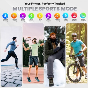 Ceas smartwatch barbati, Wingereich, aliaj, inteligent, Amoled, fitness, sport, functii smart, rezistent apa, ritm cardiac, numarat pasi, notificari, wireless, Bluetooth, microfon HD, monitorizare somn, 2 bratari incluse, argintiu - Img 5