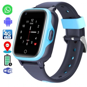 Smartwatch pentru copii Wingereich™ cu GPS, 4G si Whatsapp, albastru, D-011