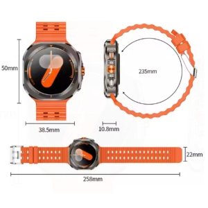 Ceas smartwatch barbati, Wingereich, aliaj, inteligent, Amoled, fitness, sport, functii smart, rezistent apa, ritm cardiac, numarat pasi, notificari, wireless, Bluetooth, microfon HD, monitorizare somn, 2 bratari incluse, negru - Img 2