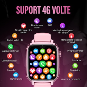Ceas smartwatch copii GPS 4G, Google play, ChatGPT, Whatsapp, Tiktok, Instagram, Youtube, Facebook, camera HD, Wingereich ™, localizare GPS, telefon, apel video - D-021 - Img 4