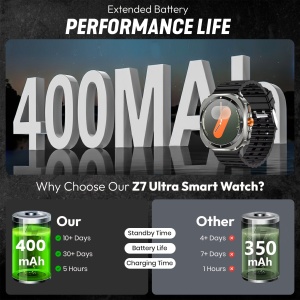 Ceas smartwatch barbati, Wingereich, aliaj, inteligent, Amoled, fitness, sport, functii smart, rezistent apa, ritm cardiac, numarat pasi, notificari, wireless, Bluetooth, microfon HD, monitorizare somn, 2 bratari incluse, negru - Img 4