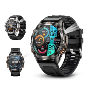 Ceas smartwatch barbati, Wingereich, aliaj, inteligent, fitness, sport, functii smart, rezistent apa, ritm cardiac, numarat pasi, notificari, wireless, Bluetooth, microfon HD, monitorizare somn, 2 bratari incluse, negru - Img 6