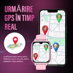 Ceas smartwatch copii GPS 4G, Google play, ChatGPT, Whatsapp, Tiktok, Instagram, Youtube, Facebook, camera HD, Wingereich ™, localizare GPS, telefon, apel video - D-021 - Img 6
