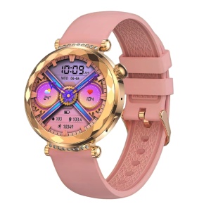Ceas smartwatch dama Wingereich® premium, aliaj de lux, inteligent, Amoled, fitness, sport, functii smart, rezistent apa, ritm cardiac, numarat pasi, notificari, wireless, apelare Bluetooth, microfon HD, monitorizare somn, 2 bratari incluse, auriu - Img 2