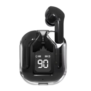 Wingereich W31 TWS – Căști Wireless True Wireless Stereo (TWS) cu design transparent, Bluetooth 5.3, Mod Gaming low-latency, LED display baterie, rezistență IPX5, culoare neagra, D-0100