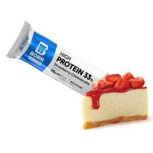 Batoane proteice Born Winner ACTIVE - Strawberry Cheesecake