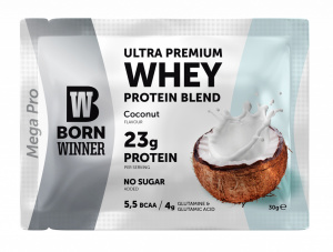 Amestec de proteine din zer Born Winner MEGA PRO - Cocos