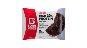 Biscuiți proteici Born Winner BOOST - Ciocolată dublă și afine - Img 3