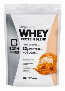 Amestec de proteine din zer Born Winner - Caramel sărat 810 gr.
