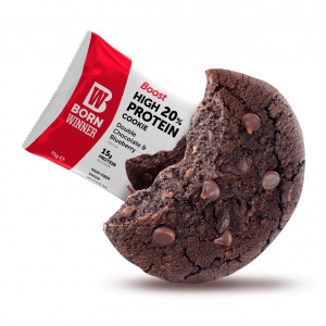 Biscuiți proteici Born Winner BOOST - Ciocolată dublă și afine