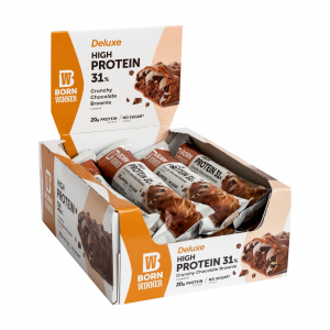 Batoane proteice Born Winner DELUXE - Brownie de ciocolată crocantă
