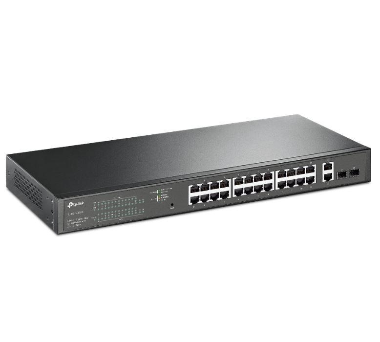 "28-Port Gigabit Easy Smart Switch with 24-Port PoE+ PORT: 24× Gigabit PoE+ Ports, 2× Gigabit Non-PoE Ports, 2× Gigabit SFP Slots SPEC: 802.3at/af, 250 W PoE Power, 1U 19-inch Rack-mountable Steel Case FEATURE: PoE Auto Recovery, MTU/Port/Tag-based - Img 2