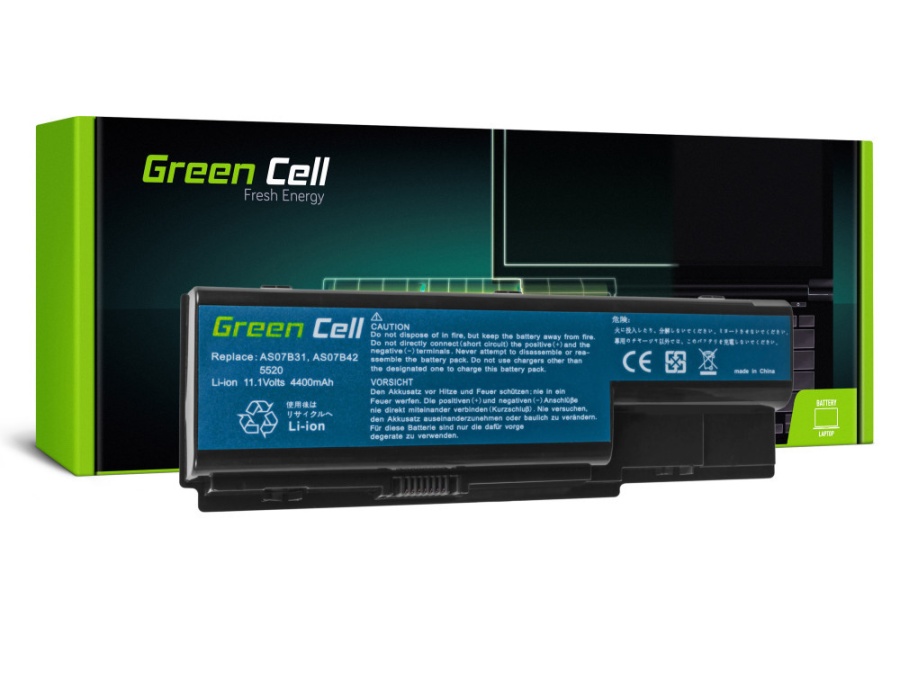 Baterie compatibila Green Cell pentru laptop Acer Aspire 5220 5230 5320 5520 5720 5730 5739 5910 6920 7235 7730 7738 7740 7920 8920, Extensa 7230 7630 7730, model Acer AS07B31 AS07B32 AS07B41 AS07B42 AS07B51 AS07B52 AS07B61 AS07B71 AS07B72 - Img 3