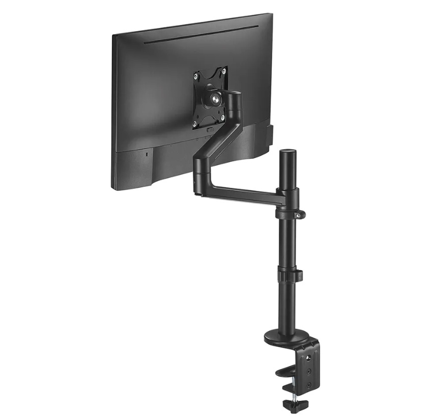 Brat monitor Neomounts DS60-425BL1; pentru display-uri cu diagonale 17"-27", sistem de prindere VESA 75x75~100x100, greutate maxima suportata 8kg, tilt +90°, -30°, swivel +90°, -90°, rotate +360°, distanta fata de perete 128-459mm; inaltime reglabila - Img 2