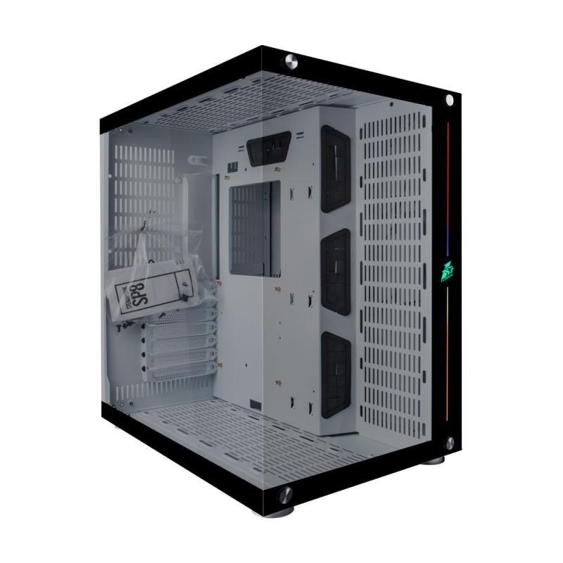 Carcasa 1stPLAYER Gaming SP8-wh SteamPunk, ATX, 7 ventilatoare aRGB, telecomanda, alb - Img 12