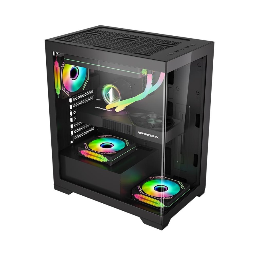 Carcasa 1STPLAYER MI7-A Mid Tower ARGB NEGRU - Img 2