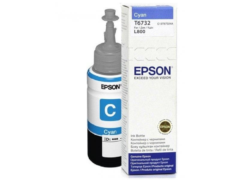 Cartus cerneala Epson T6732, cyan, capacitate 70ml, pentru Epson L800 - Img 2