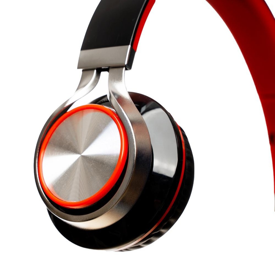 Casti cu micr. Spacer, cu fir, mulimedia, 2x Jack 3.5mm, microfon pe fir, driver 40mm, 20Hz-20000Hz, pliabile, rosu - Img 3