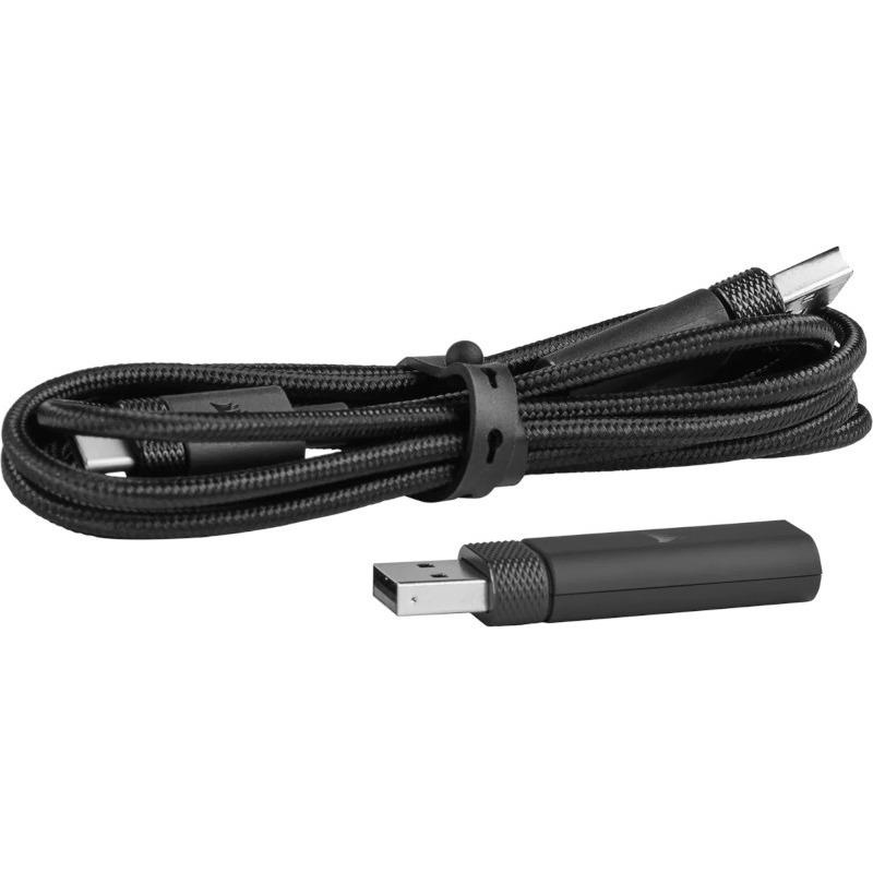 Casti cu microfon Corsair HS80 WIRELESS Surround 7.1, Multi-platform Gaming, 20Hz-40KHz, 32ohm, 116db, driver 50mm, autonomie baterie de pana la 20 de ore, negru - Img 3