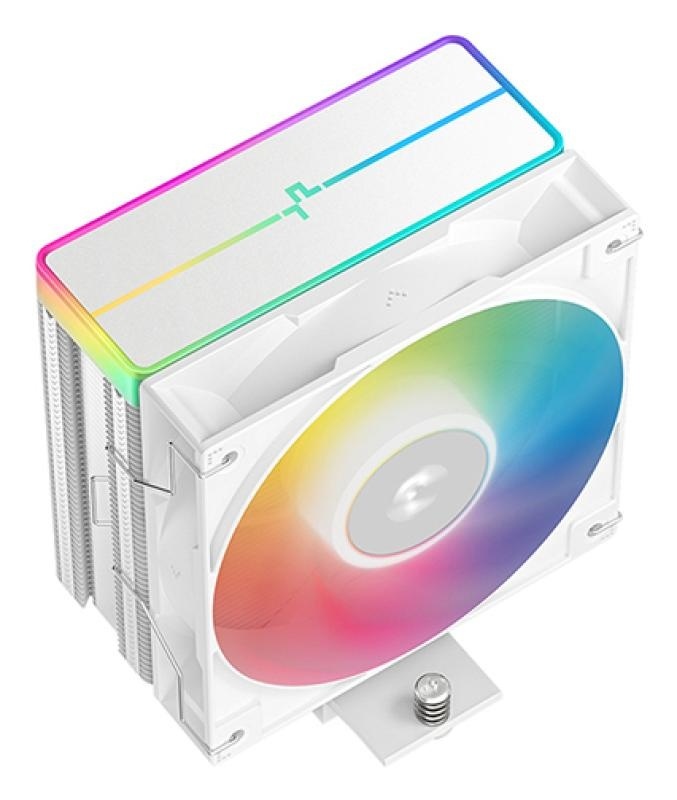 Cooler Procesor DEEPCOOL AG400 ARGB V2 ALB, marime heatsink 120x92x150mm, un ventilator ARGB, viteza ventilator 500-2100 RPM +/- 10%, Airflow: 75.89 CFM, Suport AMD: AM4/AM5, suport INTEL: LGA 1700/1200/1151/1150/1155, nivel de zgomot: 31.6 dBA - Img 3