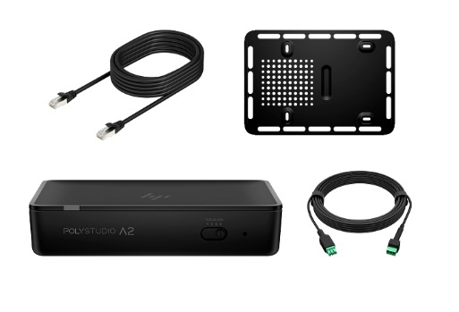 HP Poly Studio A2 Audio Bridge w/ CAT6A and Mic Extension Cable and Mounting Plate - Img 2