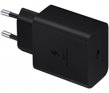 Incarcator alimentator smartphone Samsung EP-T4510XBEGEU, cablu USB-C la USB-C inclus, 45W, negru