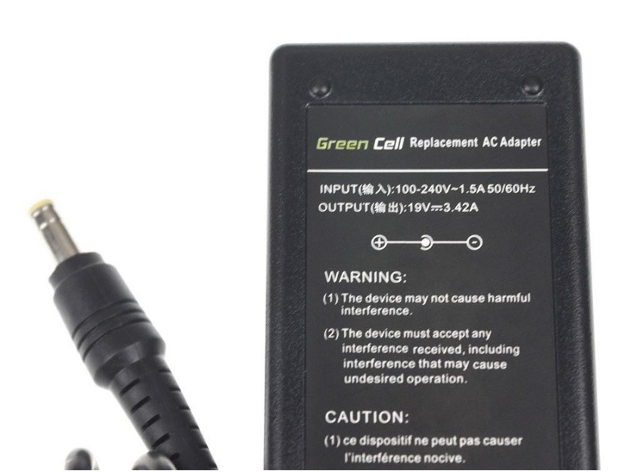 Incarcator compatibil Green Cell pentru laptop Asus A45 A46 A52 A54 A450 B43, Asus D551 D555 F451 F82, Asus K52 K52F K53 K53SV K54 K55 K56 K56VM K555, Asus VivoBook S300 S551, Asus X45 X54 X501 X550 X550C X551CA X552V X554 X555, 65W - Img 2