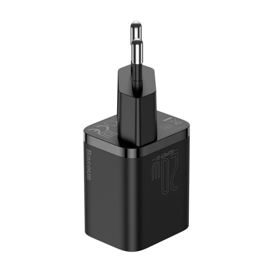 INCARCATOR retea Baseus Super Si, Quick Charge 20W, 1 x USB Type-C 5V/3A max, negru - Img 3